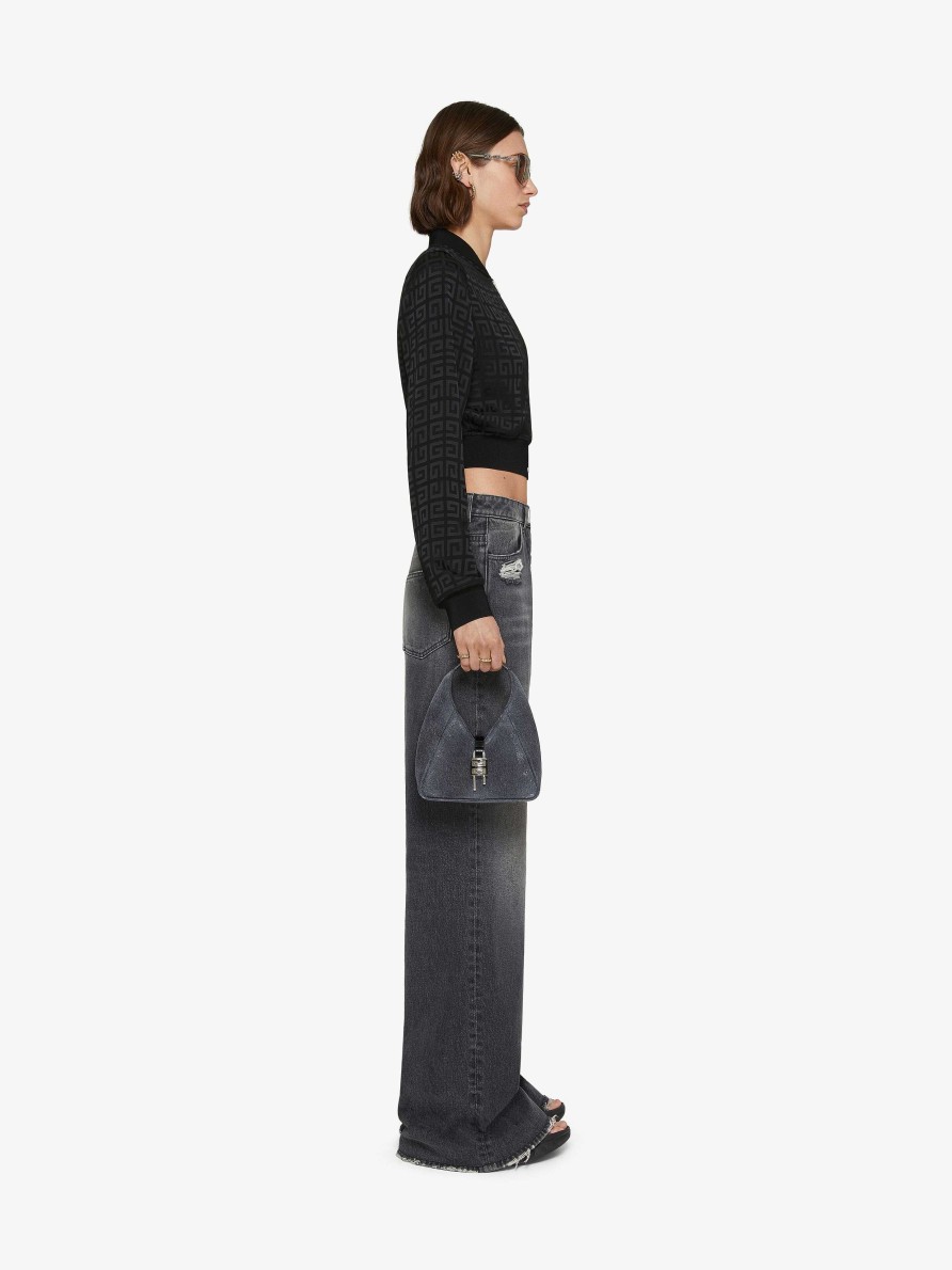 Women Givenchy Pants | Oversized Jeans In Denim Black