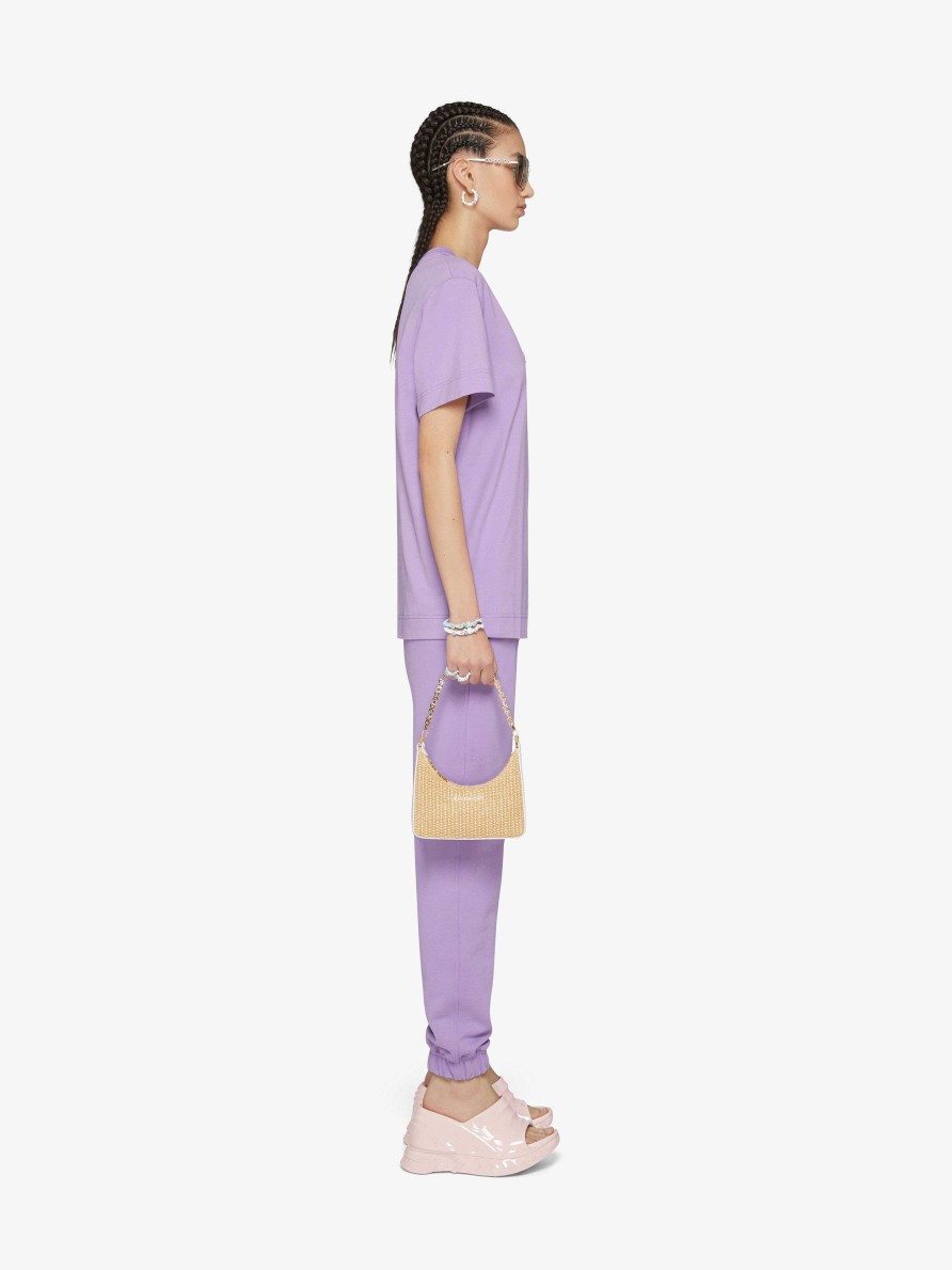 Women Givenchy T-Shirts | Givenchy T-Shirt In Tufted Cotton Lavender