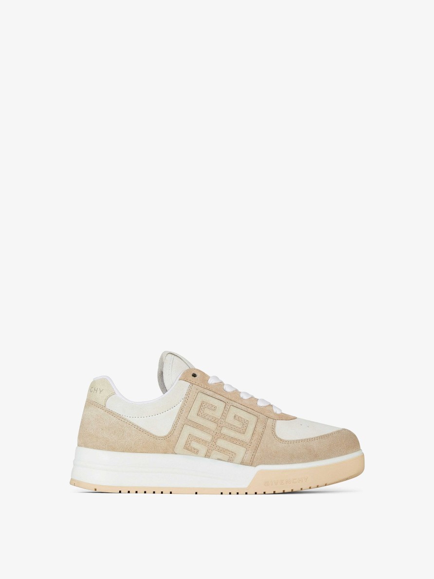 Women Givenchy Sneakers | G4 Sneakers In Suede Beige/White