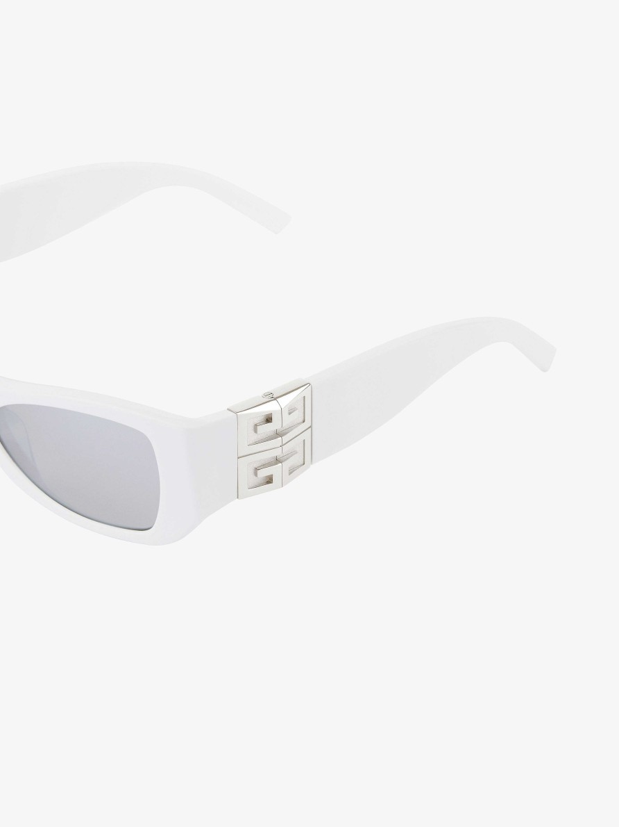 Men Givenchy Sunglasses | 4G Unisex Sunglasses In Acetate White