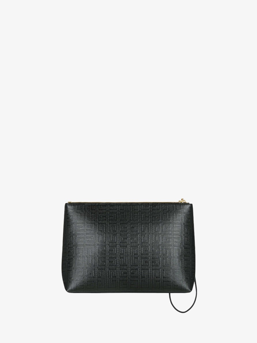 Women Givenchy Small Leather Goods | Givenchy Travel Pouch In 4G Coated Canvas Black