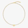 Women Givenchy Jewelry | 4G Necklace In Metal With Crystals Golden Yellow