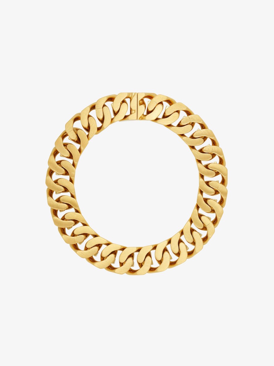 Men Givenchy Jewelry | Medium G Chain Necklace In Metal Golden Yellow