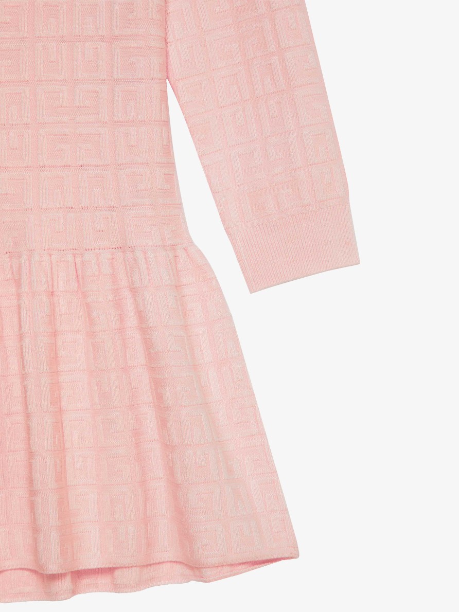 Women Givenchy Girl (4 To 12 Years) | Dress In 4G Knit Pink