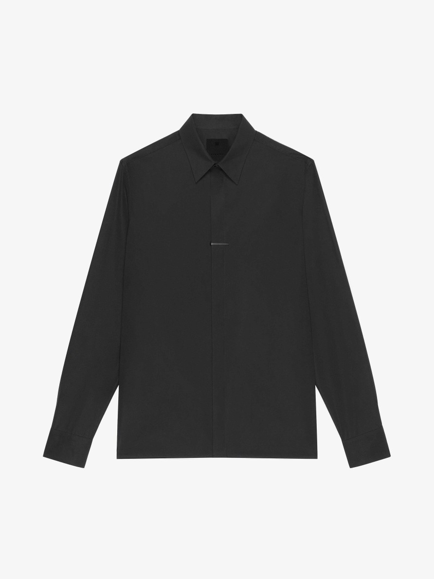 Men Givenchy Shirts | Shirt In Poplin Black