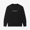 Men Givenchy Sweatshirts & Hoodies | Givenchy Reverse Slim Fit Sweatshirt In Fleece Black