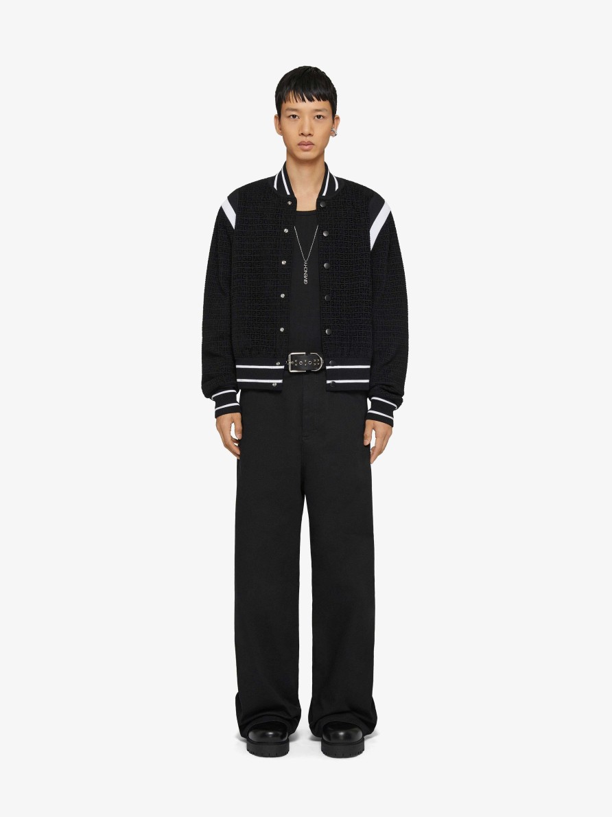 Men Givenchy Pants | Low Crotch Wide Jeans In Denim Black