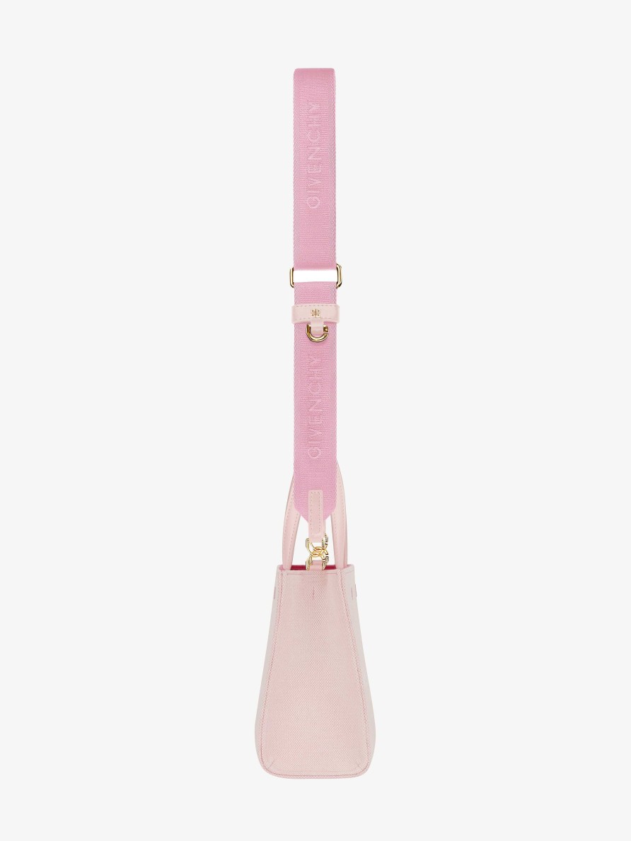 Women Givenchy G-Tote | Mini G-Tote Shopping Bag In Canvas Pink