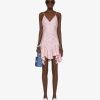 Women Givenchy Dresses | Straps Dress In Printed Silk With Ruffles Pink/White