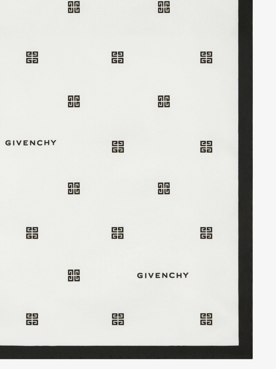 Women Givenchy Scarves | Square In 4G Silk White/Black