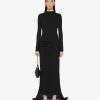 Women Givenchy Dresses | Evening Draped Dress In Jersey And Silk With Train Black