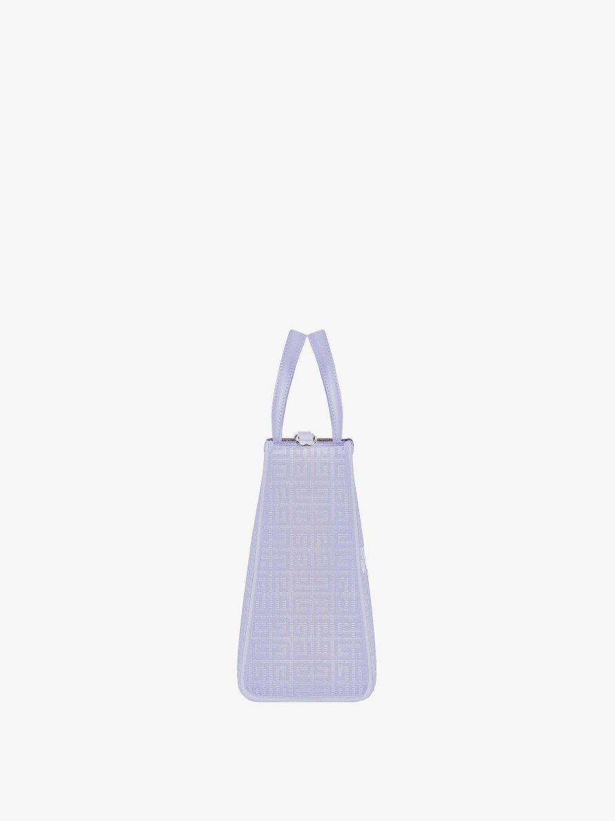 Women Givenchy G-Tote | Medium G-Tote Shopping Bag In 4G Coated Canvas Lavender