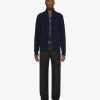 Men Givenchy Knitwear | Zipped Cardigan In Wool And Cashmere Night Blue