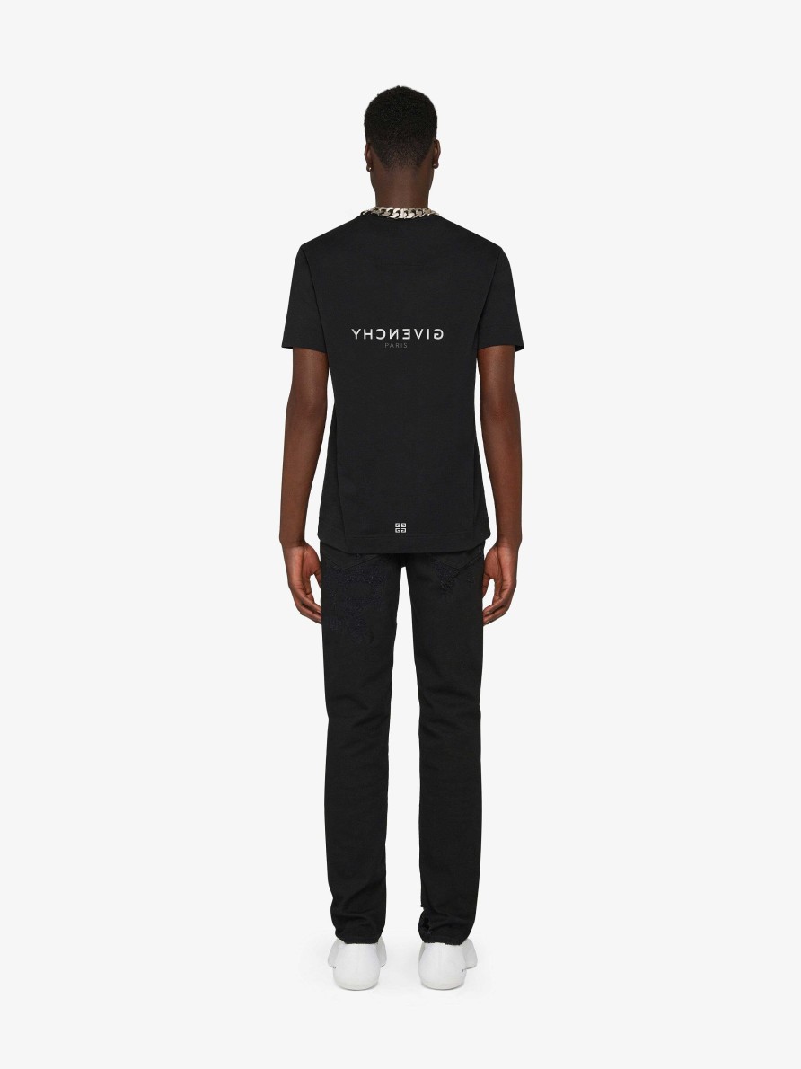 Men Givenchy T-Shirts | Givenchy Reverse Slim Fit T-Shirt In Cotton Black