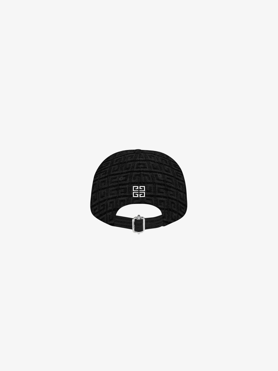 Men Givenchy Beanies & Caps | Givenchy Embroidered Cap In Denim Black