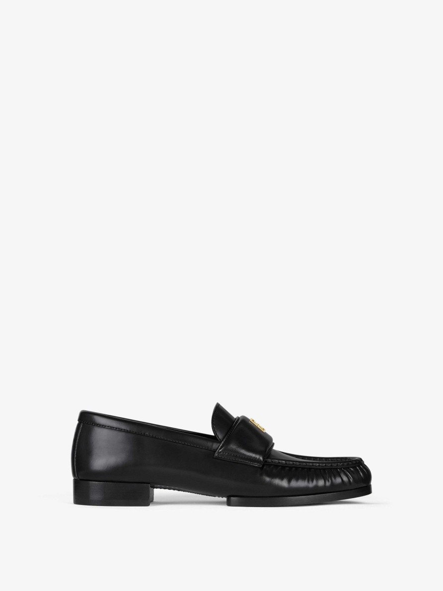 Women Givenchy Boots & Booties | 4G Loafers In Leather Black