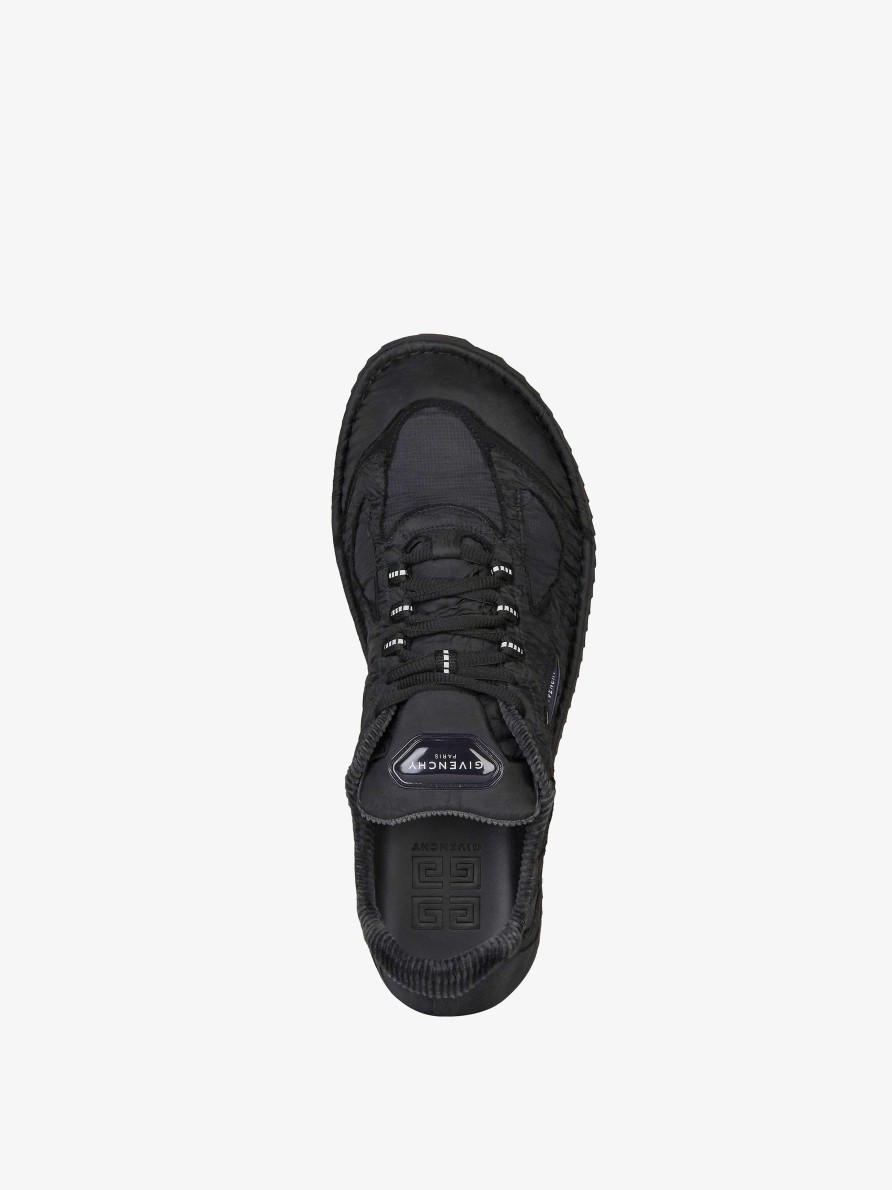 Men Givenchy Sneakers | Flat Sneakers In Synthetic Fiber Black