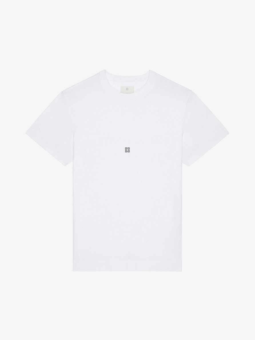 Men Givenchy T-Shirts | Slim Fit T-Shirt In Cotton White