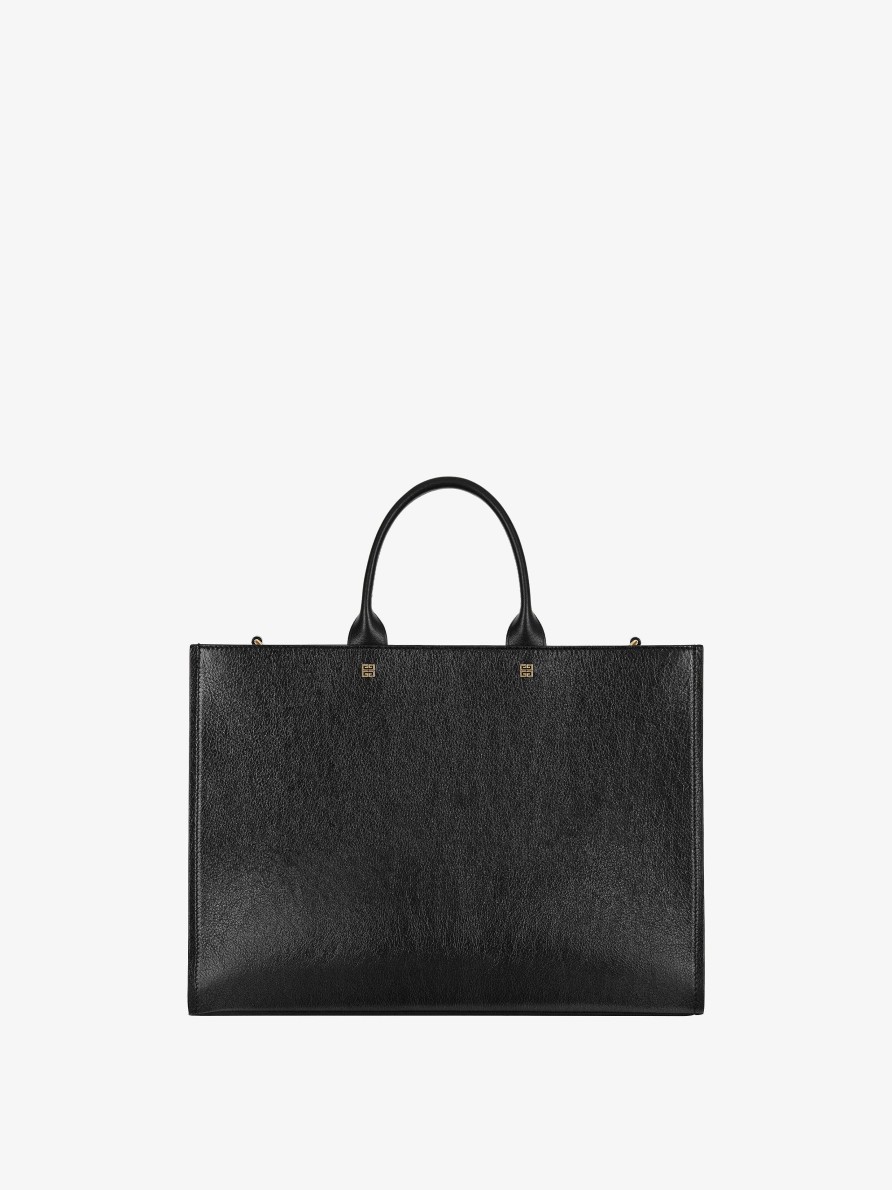 Women Givenchy G-Tote | Medium G-Tote Shopping Bag In Leather Black