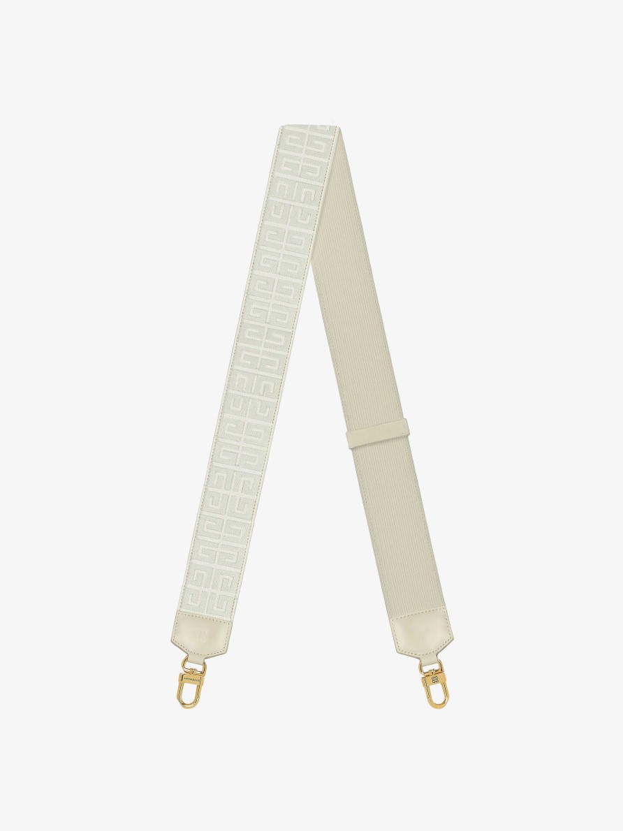 Women Givenchy Other Accessories | Strap In 4G Embroidery Natural Beige