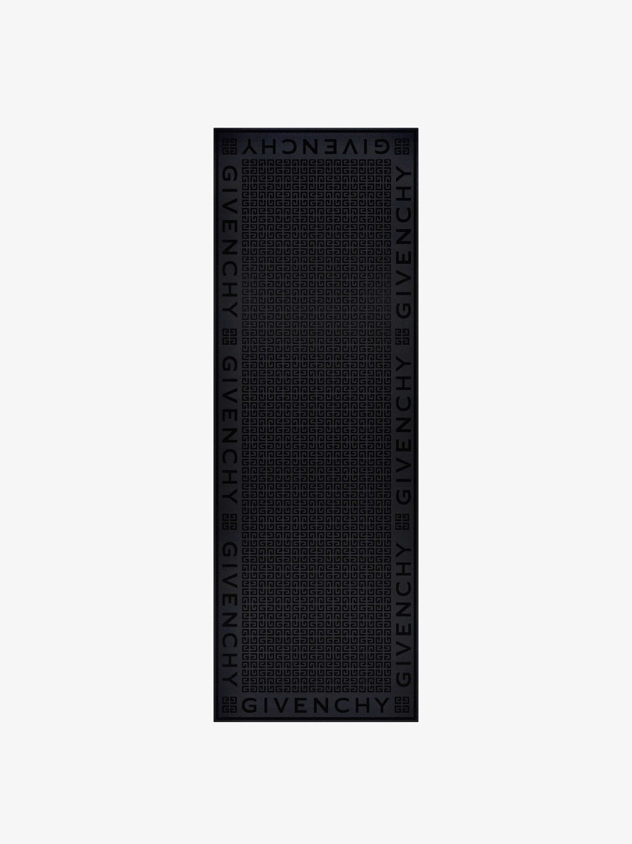 Women Givenchy Scarves | Givenchy 4G Stole In Shiny Silk Jacquard Black