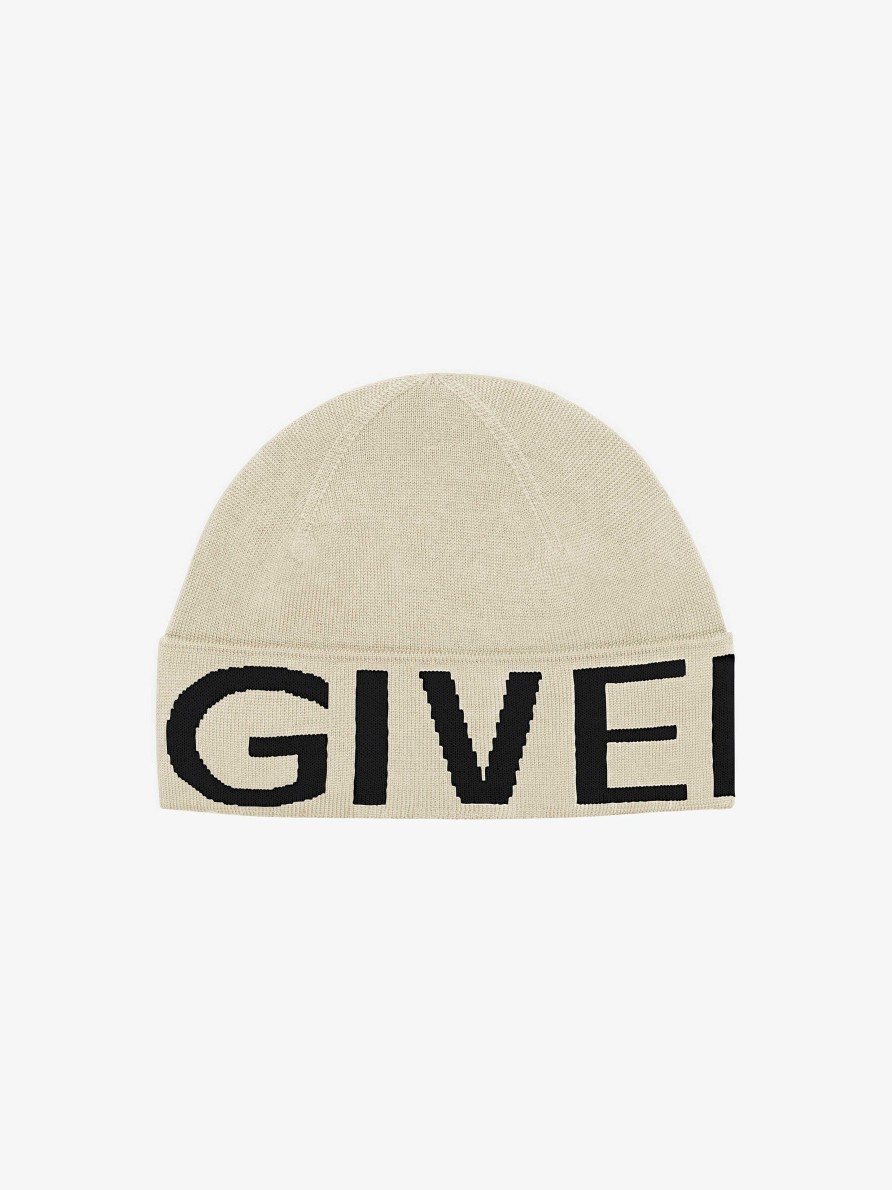 Men Givenchy Beanies & Caps | Givenchy Beanie In Wool Clay