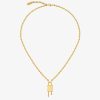 Women Givenchy Jewelry | Mini Lock Necklace In Metal Golden Yellow