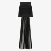 Women Givenchy Skirts | Draped Skirt In Crepe With Silk Train Black