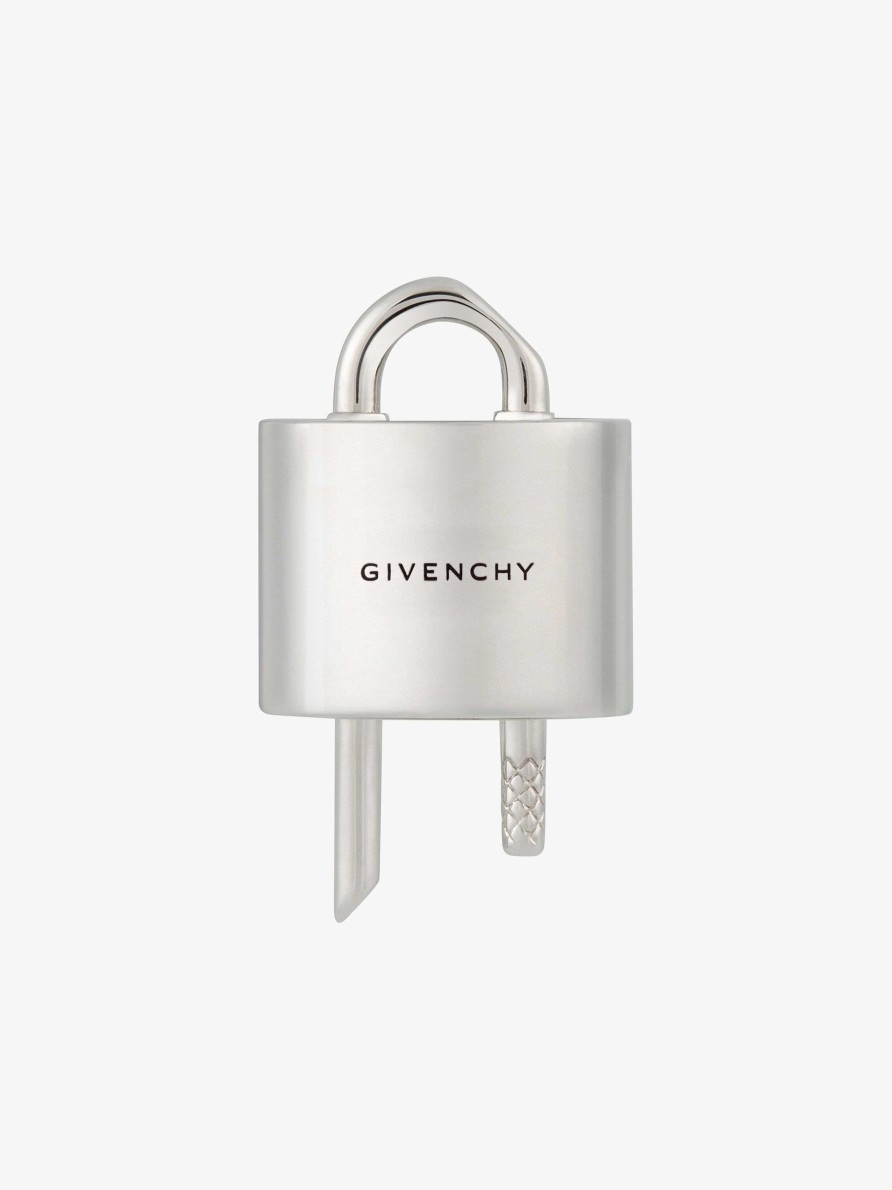 Men Givenchy Jewelry | U Lock Ring In Metal Silvery