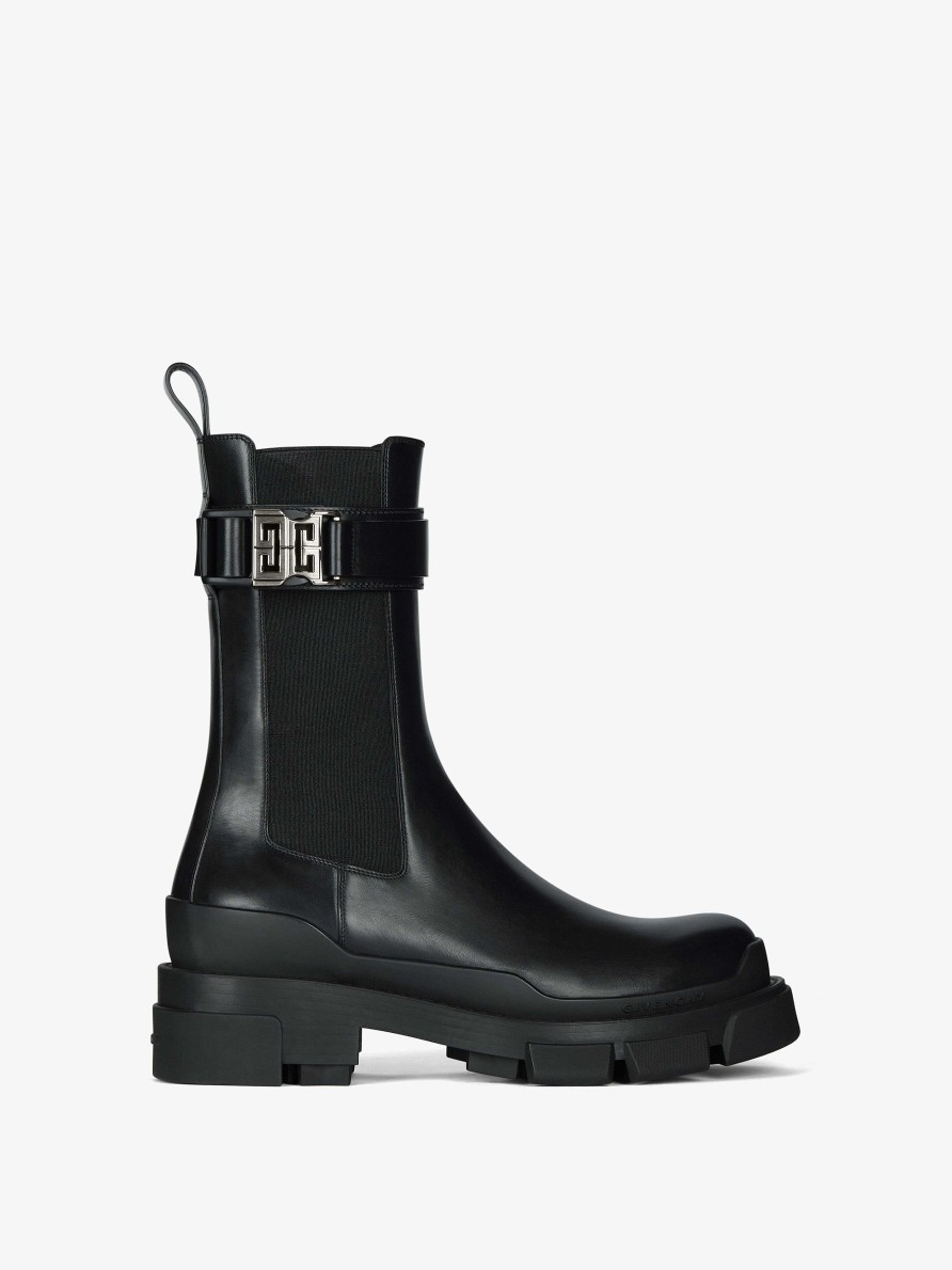 Women Givenchy Boots & Booties | Terra Chelsea Boots In Leather Black