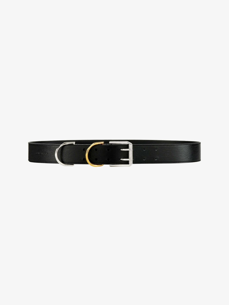 Women Givenchy Belts | Voyou Belt In Leather Black