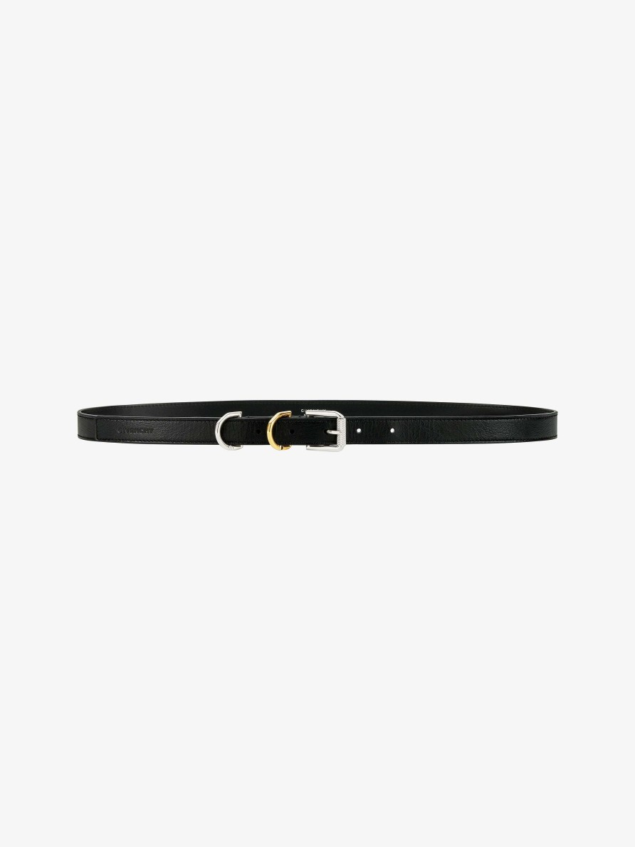 Women Givenchy Belts | Voyou Belt In Leather Black