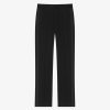 Men Givenchy Pants | Slim Fit Tailored Pants In Wool With Satin Details Black