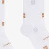 Women Givenchy Girl (4 To 12 Years) | Socks In Givenchy 4G Jacquard White/Gold Yellow