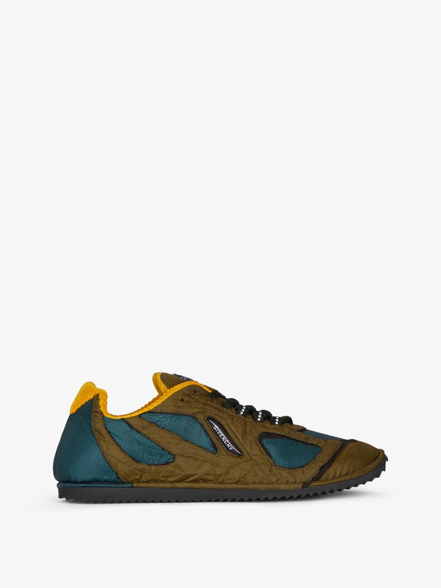 Men Givenchy Sneakers | Flat Sneakers In Synthetic Fiber Green