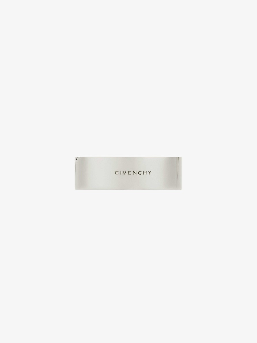 Women Givenchy Jewelry | 4G Ring In Metal With Crystals Silvery