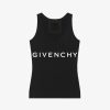 Women Givenchy T-Shirts | Givenchy Archetype Slim Fit Tank Top In Cotton Black