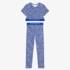 Women Givenchy Girl (4 To 12 Years) | T-Shirt And Legging With Zebra Print Set White/Blue