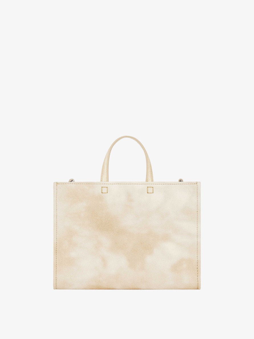 Women Givenchy G-Tote | Medium G-Tote Shopping Bag In Tie And Dye Canvas Dusty Gold