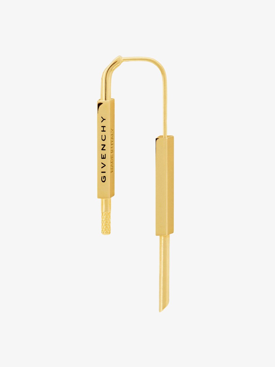 Women Givenchy Jewelry | U Lock Earrings In Metal Golden Yellow