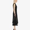 Women Givenchy Dresses | Dress With Buttons In Crepe With Satin Back Black