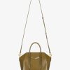 Women Givenchy Antigona | Mini Antigona Lock Bag In Box Leather Dark Khaki