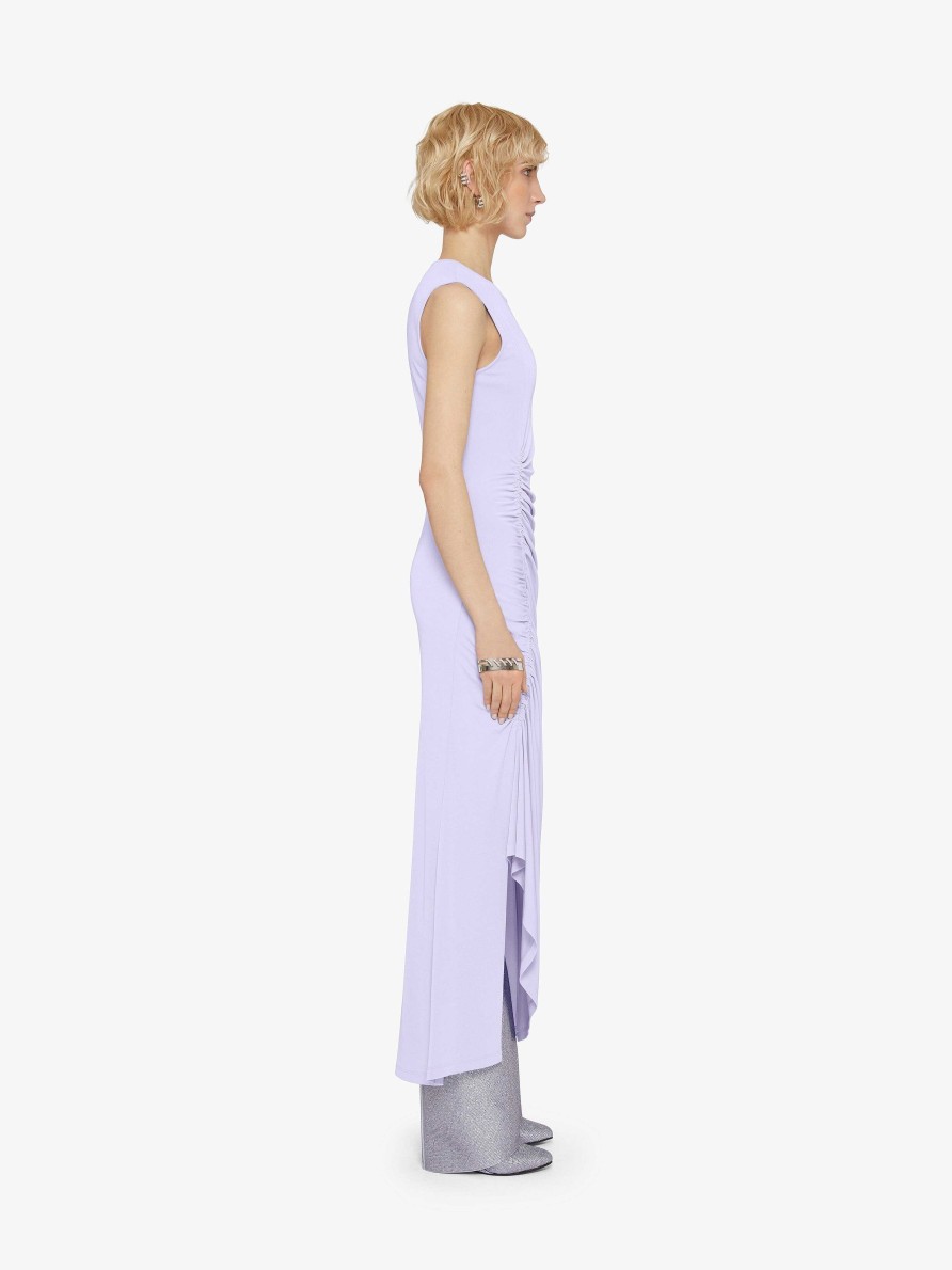 Women Givenchy Dresses | Draped Dress In Crepe Lavender