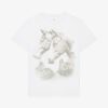 Men Givenchy T-Shirts | Oversized T-Shirt In Cotton With Givenchy Horse Print White