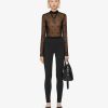 Women Givenchy Pants | Leggings In Jersey With Givenchy Waistband Black