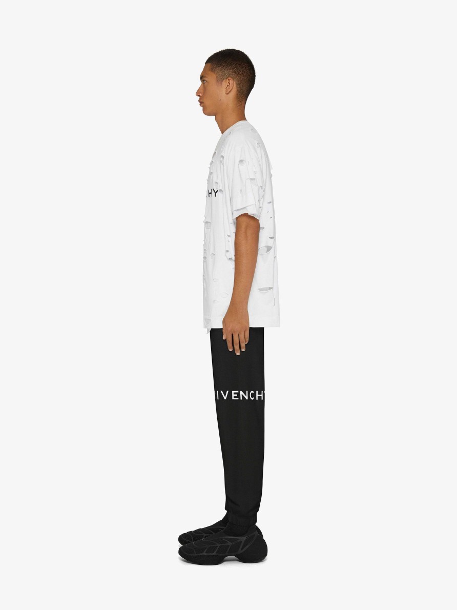 Men Givenchy Pants | Givenchy Archetype Slim Fit Jogger Pants In Fleece Black