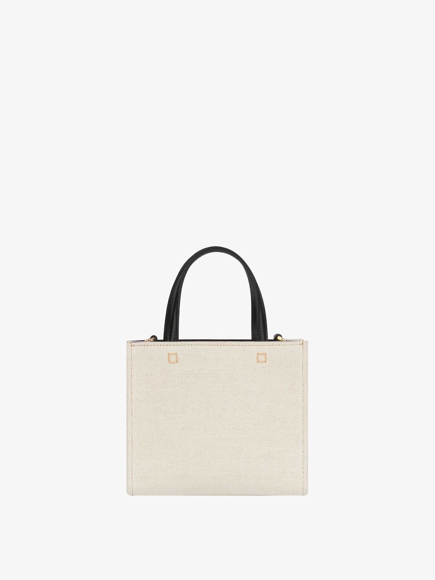 Women Givenchy G-Tote | Mini G-Tote Shopping Bag In Canvas Beige/Black