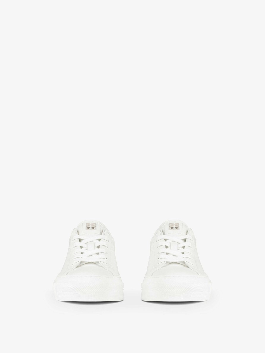 Men Givenchy Sneakers | City Sport Sneakers In Leather White/Black