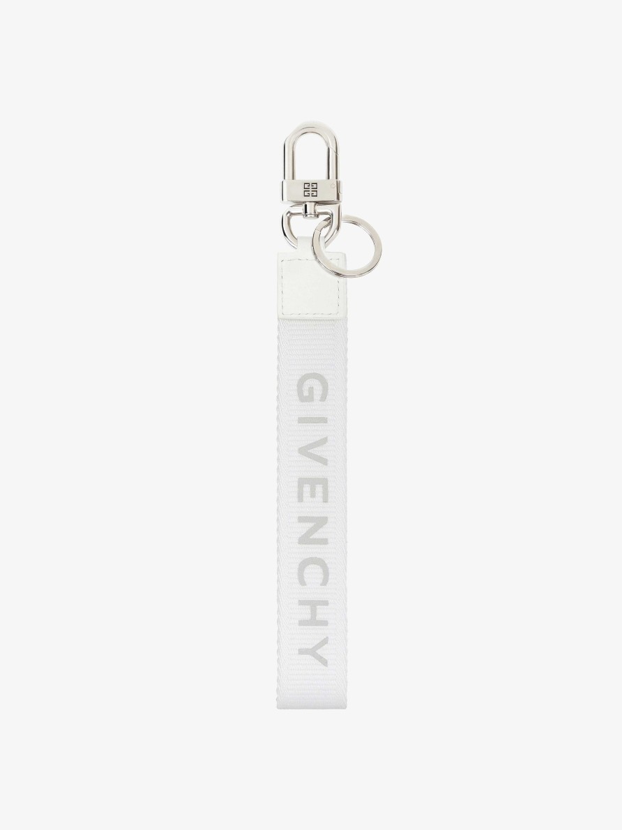 Men Givenchy Other Accessories | Wristlet Keyring In Webbing Light Grey