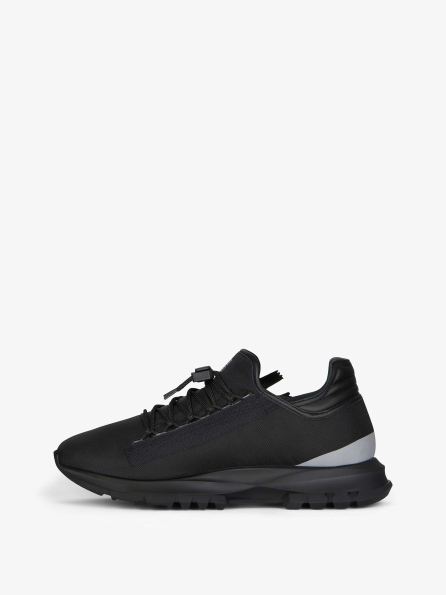 Men Givenchy Sneakers | Spectre Runner Sneakers In Synthetic Fiber With Zip Black